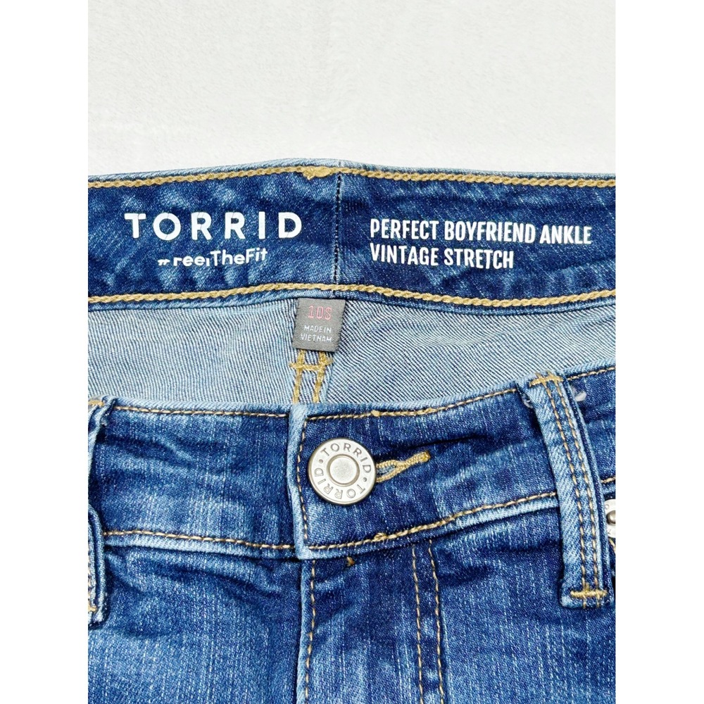 Torrid Perfect Boyfriend Ankle Vintage Stretch Jeans 10S - Picture 3 of 7